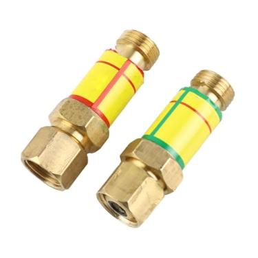 Imagem de Válvula de Retenção de Acetileno de Oxigênio Buster M16*1,5 HF2 Construção de Latão 1 par para Equipamentos de Soldagem