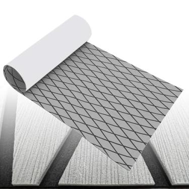 Imagem de Tapete de piso para barco, espuma vinílica acetinada, deck de barco, tapete marinho de teca sintética, material de piso autoadesivo antiderrapante para barcos, pontão, iate, prancha de surf,