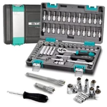 Imagem de Kit Ferramenta Jogo De Soquete 57 Peça Chave Crv Allen Stels - A.R Var