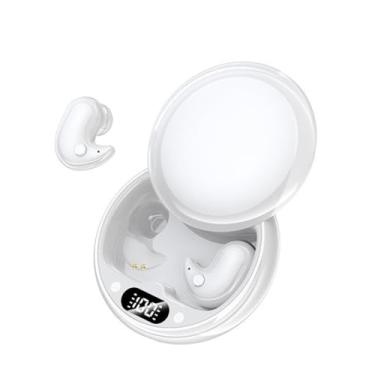 Imagem de Fones de ouvido tradutores de idiomas em tempo real, dispositivo tradutor bidirecional com aplicativo para 144 idiomas, tradutor de voz para viagens, aprendizagem, negócios (branco)