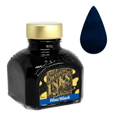 Imagem de Garrafa de tinta para caneta-tinteiro azul/preto Diamine 80 ml