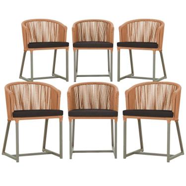 Imagem de 6 Cadeiras de Jantar Área Noronha em Alumínio