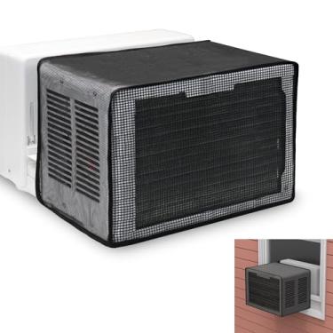 Imagem de Wintcomfort Capa De Malha Para Ar-Condicionado Janela Em Formato U Wintcomfort, Unidade Externa U, Capas Proteção Contra Folhas E Poeira, Fluxo Fácil, Preta