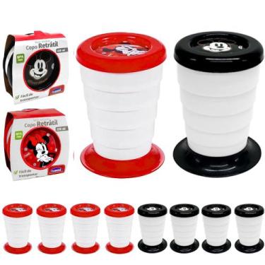 Imagem de 20 Copos Portátil Minnie Mickey Lembrancinha Festa Infantil - Plasútil