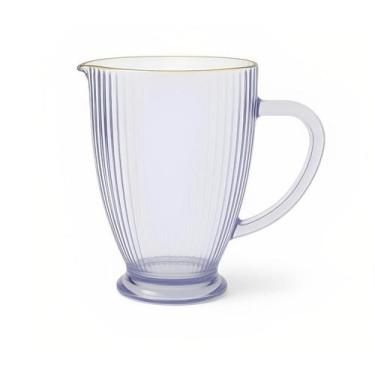 Imagem de Jarra de Vidro Cameratta Borda Dourada Lilás 1.349ml - Gamma