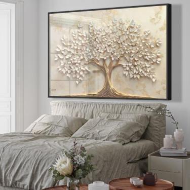 Imagem de Quadro decorativo árvore da vida folhas delicadas - MeMoldura, 40x60, 