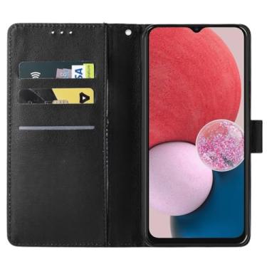 Imagem de Capa Capinha Carteira Flip Couro Compatível Samsung Galaxy A13 Premium (PRETO)