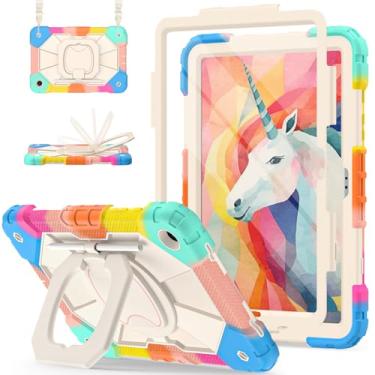 Imagem de Scnioy Capa para Galaxy Tab A9 Plus de 11 polegadas, capa robusta para tablet Samsung Galaxy A9+ com protetor de tela 360 com suporte giratório e alça de ombro, suporte para caneta, modelo 2023