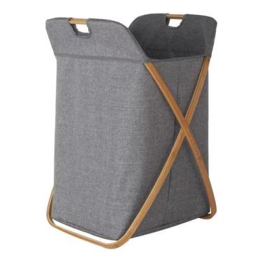 Imagem de Cesto Organizador de Roupas para Lavanderia 70 x 40 x 40cm Versátil Fi