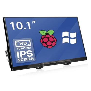 Imagem de HAMTYSAN Tela Raspberry Pi de 10,1 polegadas 1024 x 600 HDMI Monitor IPS, monitor secundário, monitor estendido para Raspberry Pi 5/4/3/2/Zero/B/B+ Win11/10/8/7, (sem toque), sem driver