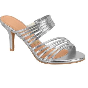 Imagem de Sandalia Vizzano Festa Salto Medio Fino Ref 6524.201.14710 Prata 039