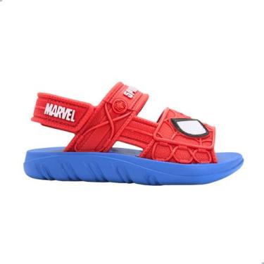 Imagem de Sandália Infantil Grendene Kids Homem Aranha Azul, Az, Azul, Vermelho,