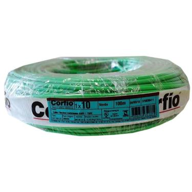 Imagem de Cabo Flexível Corfio 10mmx100m Rolo 750V Verde