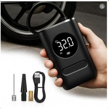 Imagem de Bomba de Ar Portátil  Compacta e Rápida, Ideal para Pneus de Carro e M