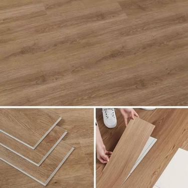 Imagem de Piso Vinílico Autocolante Placa Adesiva Régua Madeira Cx 5M