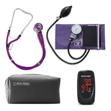 Imagem de Kit Academico Para Fisoterapeuta PAMED Com Oximetro, Lilas