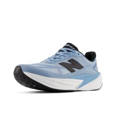 Imagem de New Balance FuelCell Rebel V5 Tênis de corrida masculino, Água parada/Raincloud/branco, 5 Wide