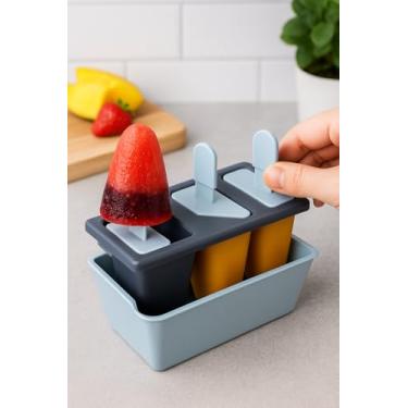 Imagem de Forma para Picolé com Recipiente Descongelante – Prepare 4 Picolés Caseiros de Forma Prática e Divertida