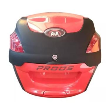 Imagem de Baú Traseiro Bauleto 41 Litros Para Moto Bagageiro Base Universal (Vermelho)