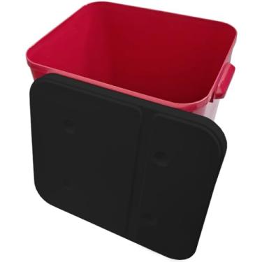 Imagem de Container Canister Tampa Black 15Kg Porta Ração Cachorro Gato Plástico Tampa Protege Furacão Pet(Vermelho)