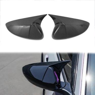 Imagem de Acdeyaca Capas de espelho lateral de carro compatíveis com Honda Accord 10th 2018-2022 Tampa de espelho de buzina lateral sem luz estilo M preto brilhante