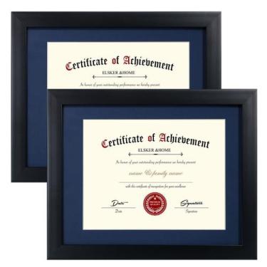 Imagem de Molduras certificadas ELSKER&HOME pretas 21x29,7 cm com vidro