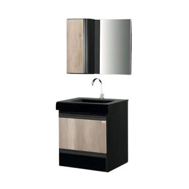 Imagem de Conjunto Gabinete Banheiro Madri C/ Cuba Espelheira Suspenso - Rainha 