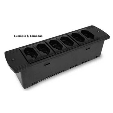Imagem de Caixa Régua Tomada Embutir Série 210 4 Tomadas 10a 2 HDMI - Preta - QT