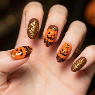 Imagem de Adesivos de unhas BJR Halloween Cartoon Fake Wearable Wholesale