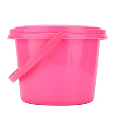 Imagem de AYNEFY Banheira de Escova de Pintura Com Tampa, Balde de Limpeza Multifuncional de Plástico Com Alça para Artistas e Tintas Ao Ar Livre (Balde multifuncional YJ004 rosa)