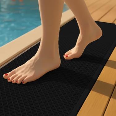 Imagem de Tapete Luxo Antiderrapante Para Box, Banheiros, Banheiras, Cozinhas, Lavanderias e Areas Umidas. (Preto, 100x60)