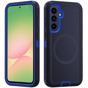 Imagem de Asuwish Capa de celular para Samsung Galaxy A56 5G com protetor de tela de vidro temperado Capa magnética híbrida à prova de choque à prova de quedas acessórios resistentes A 56 56A LTE mulheres