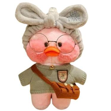 Imagem de Brinquedo Pelúcia Lalafanfan Paper Duck Pato Kawaii Tiktok Fofo Patinh