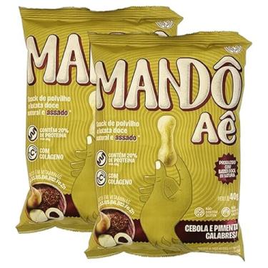 Imagem de Kit 2X: Biscoito de Polvilho Cebola e Pimenta Calabresa Mandô Aê 40g