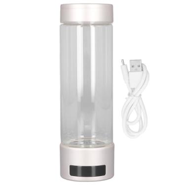 Imagem de Garrafa de água de hidrogênio portátil recarregável gerador de água rica em hidrogênio para exercícios de viagem 400 ml vidro borossilicato transparente (ouro)