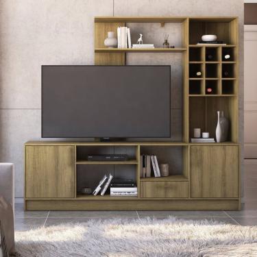 Imagem de Estante para Tv 55 Polegadas 2 Portas e 1 Gaveta Irlanda Mel