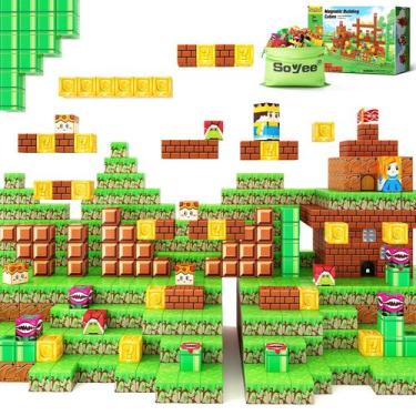 Imagem de Brinquedos de construção de blocos magnéticos Soyee 108 unidades para 
