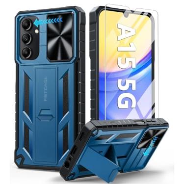 Imagem de FNTCASE Capa para celular Samsung A15: Capa protetora resistente à prova de choque com suporte | Capas antiderrapantes robustas de grau militar e capa rígida à prova de quedas para Galaxy A15 4G/LTE