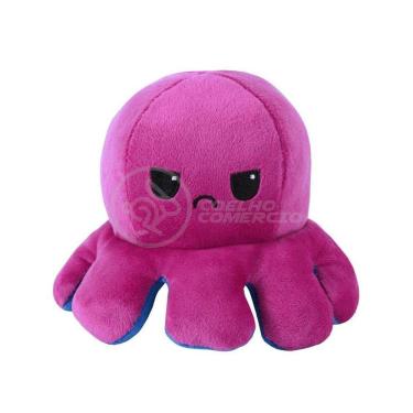 Imagem de Polvo Reversível De Pelúcia 2 Em 1 Tiktok Azul E Roxo