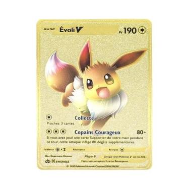 Imagem de Cartão De Jogo Pokémon Pikachu Charizard Poke Ball Metal Preto Inglês 