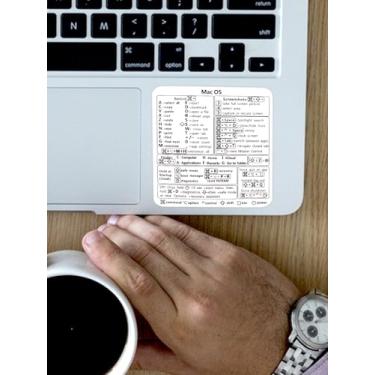 Imagem de 4 adesivos de atalho para laptop, adesivos de atalhos de teclado para laptop, compatíveis com MacBook Air/Pro, transparente