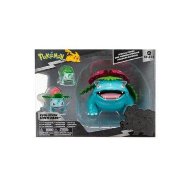 Imagem de Pokemon Pack De Evolução 3 Bonecos Bulbasauro, Ivysaur E Venusaur