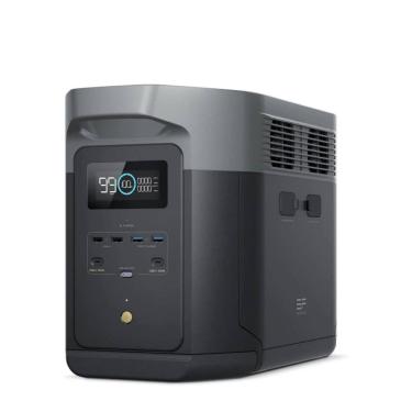 Imagem de Gerador Delta 2 Max 2048Wh, 2400W/3400W, LFP, 5 Tomadas AC, 7 Portas DC, Solar 2×500W Ecoflow