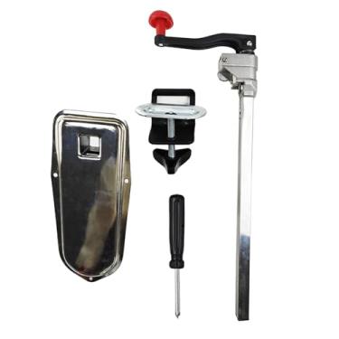 Imagem de aqxreight Abridor de Latas Comercial, Suporte de Mesa Resistente para Latas de até 13 Polegadas Sem Braçadeira de Broca, Lâmina e Base de Aço Inoxidável, Alça de Nylon Durável para Uso Em