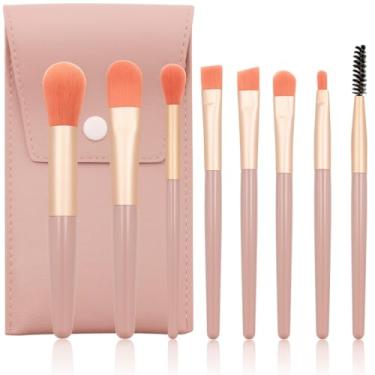Imagem de Kit De Pincéis De Maquiagem Para Pó Blush Contorno Olhos E Sombrancelhas Com Estojo – 8 Peças Cerdas Macias Estojo Portátil E Elegante Perfeito Para Iniciantes Profissionais E Amantes Da Maquiagem