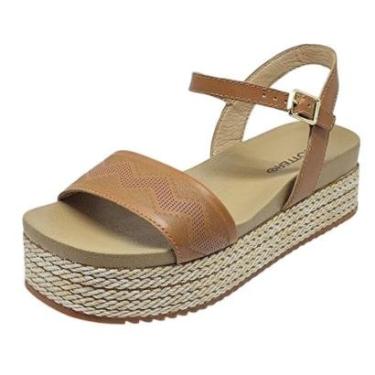 Imagem de Sandália Feminina Flatform Couro Moderna Conforto Bottero-Feminino