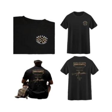 Imagem de Camiseta Tática Militar De Algodão Para Homens, Estampa De Verão, Cami