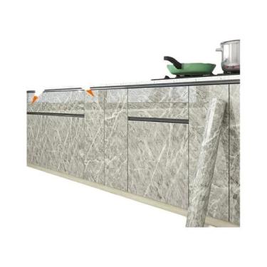 Imagem de Papel De Parede Adesivo DIY Efeito Mármore 55cm Impermeável E Antimofo