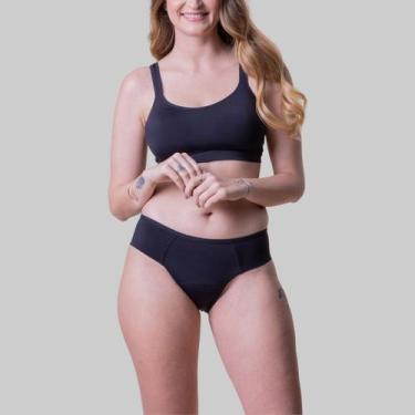 Imagem de Calcinha Absorvente Liz Cyclos Biquini Sides 50101, Preto, G