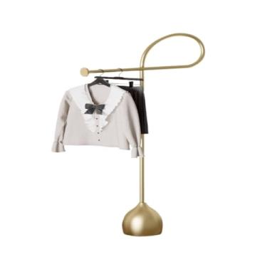 Imagem de A1DFDFGOQSFG Cabideiro de chão que não ocupa espaço, cabideiro simples e criativo para quarto e sala de estar (branco) (dourado A)